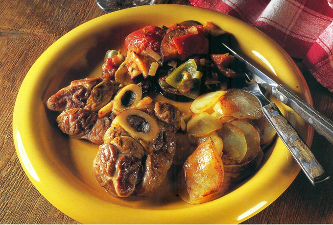 Kalve-ossobuco med ratatouille