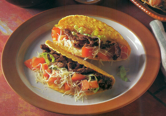 Tacos med kødfyld