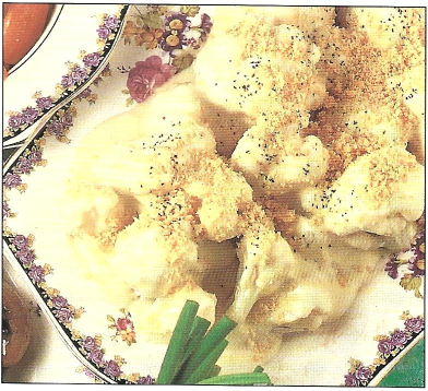 Blomkål med citron-ostesauce