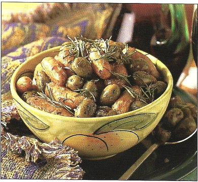 Stegte kartofler med rosmarin og oliven