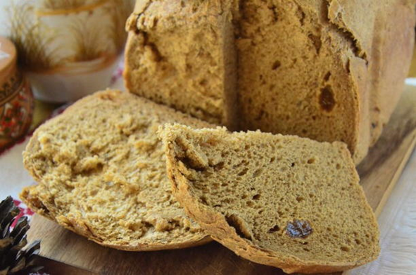 Hvedebrød med malt i en brødmaskine