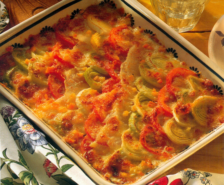 Porregratin med mozzarella