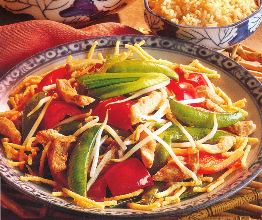 Svinekød Chow Mein