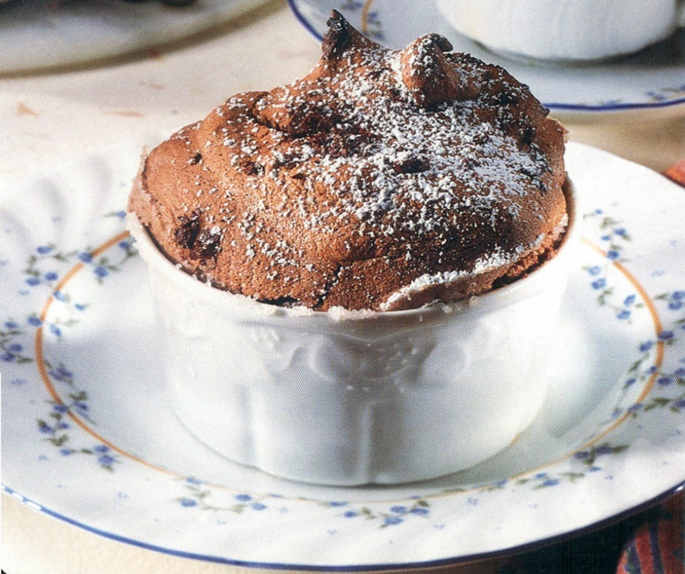 Chokolade soufflé.