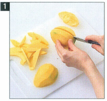 Andebryst med mango
