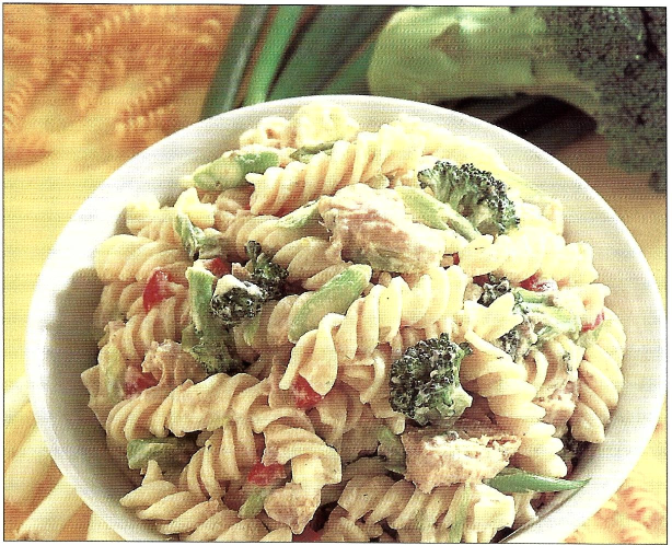 Pasta med laks og broccoli