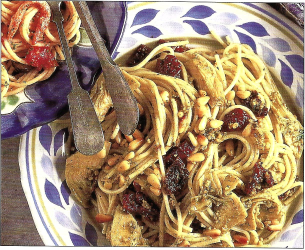 Spaghetti med pestosauce