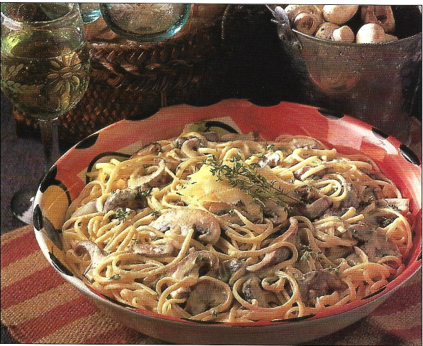Spaghetti med svampesauce