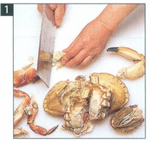 Stegt krabbe med ingefær