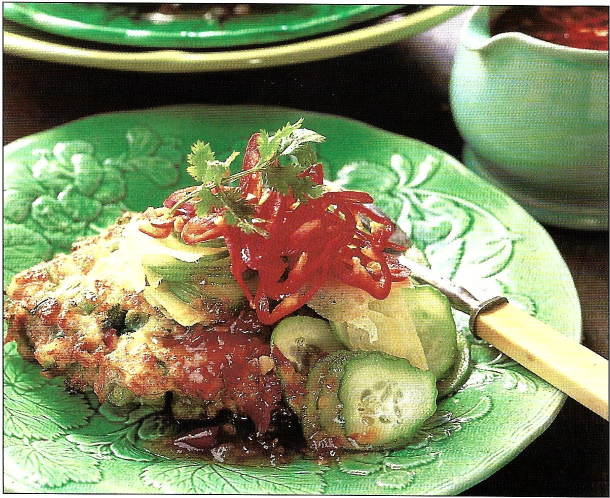 Thaifiskefrikadeller med bønner