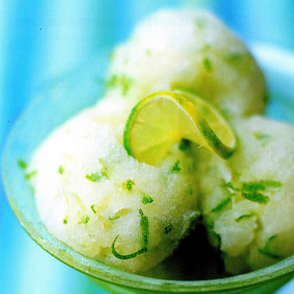 Limesorbet med vodka - Bare bedst