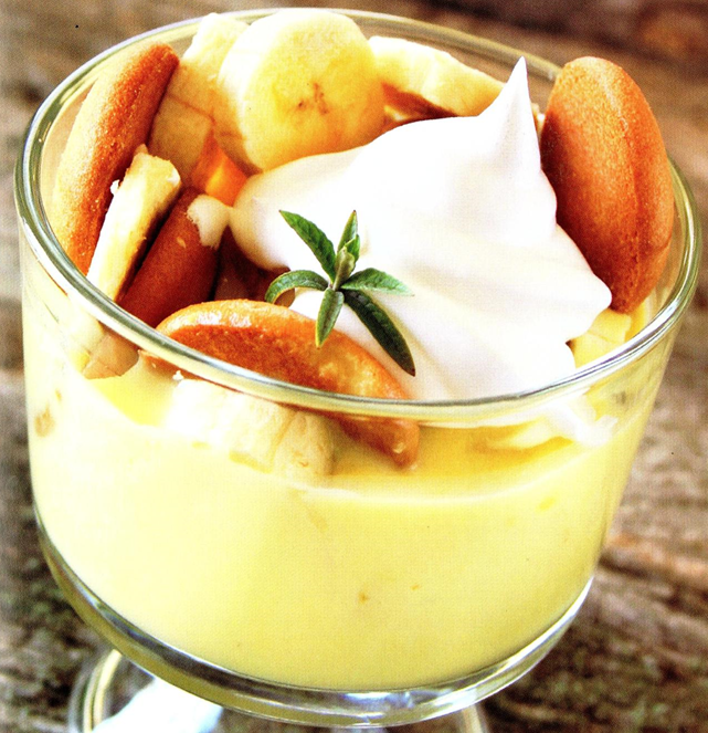 Vanilje-banandessert med makroner - Bare bedst