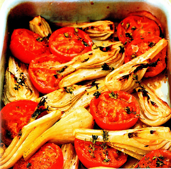 Bagt fennikel og tomat - Let og lækkert