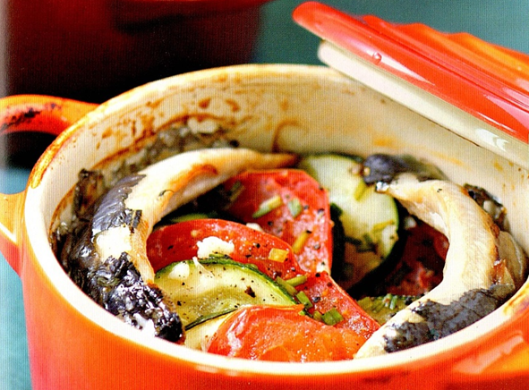 Sardiner med tomat og courgette - Let og lækkert
