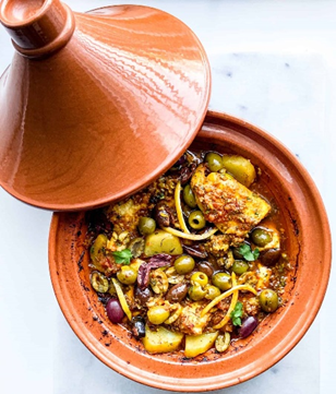 Kyllinge-tagine med mandler og svesker - De bedste