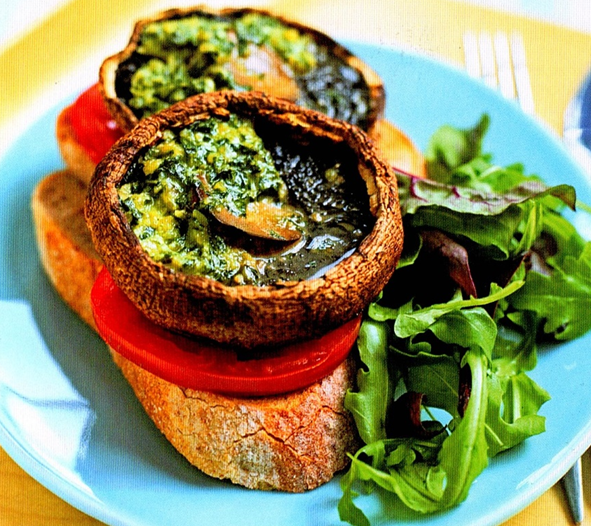 Champignon med pesto - Let og godt