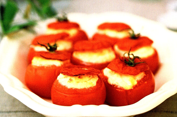 Fyldte tomater med helleflynder - Let og godt