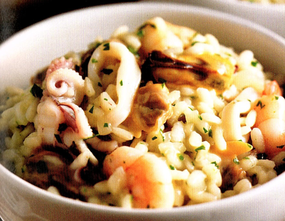 Venetiansk skaldyrsrisotto