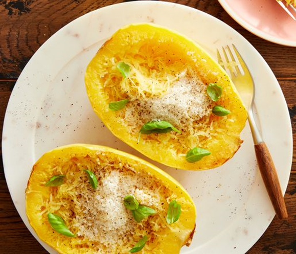 Cacio og Pepe Spaghetti Squash i airfryer